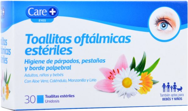 Care+ toallitas oftalmicas esteriles (60 toallitas) - Farmacia online