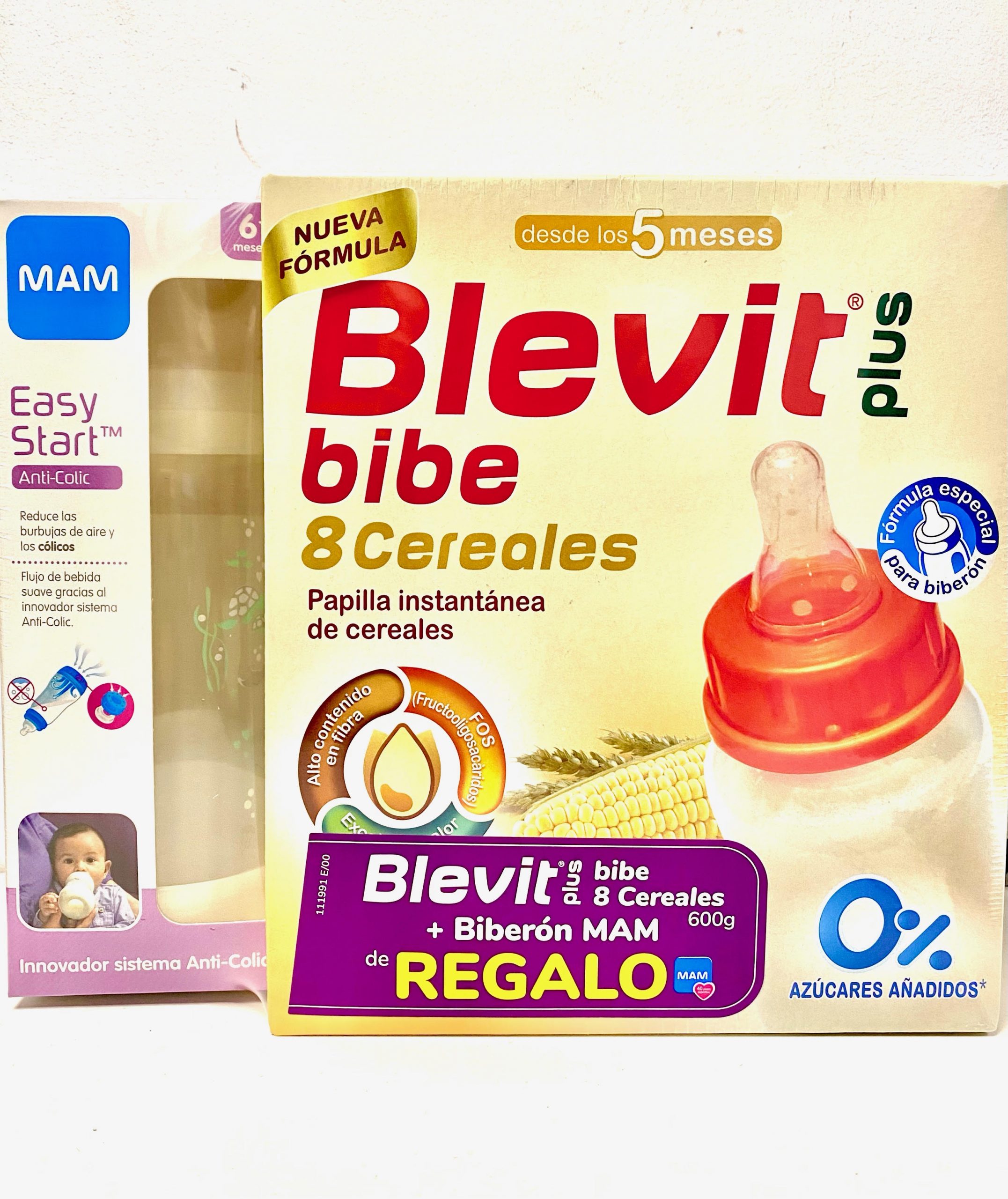 BLEVIT PLUS BIBE 8 CEREALES + REGALO BIBERON MAM – Farmacia La Torre